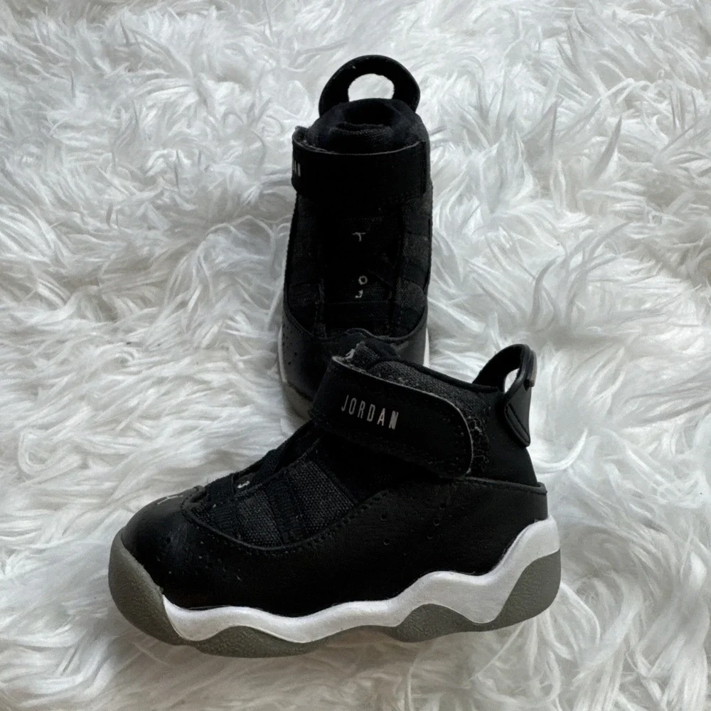 TODDLER KIDS NIKE AIR JORDAN 6 Rings Black 5C ( 323420 021 ) Basketball Baby